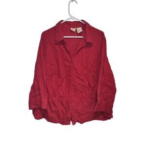 Faded Glory Women's Button Up Shirt Size 22W (2X)